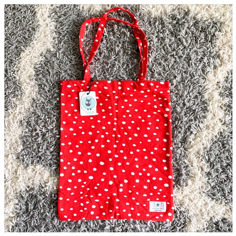 ❣️ NWT Purl Lamb White Dot Sweatshirt Tote Bag ❣️